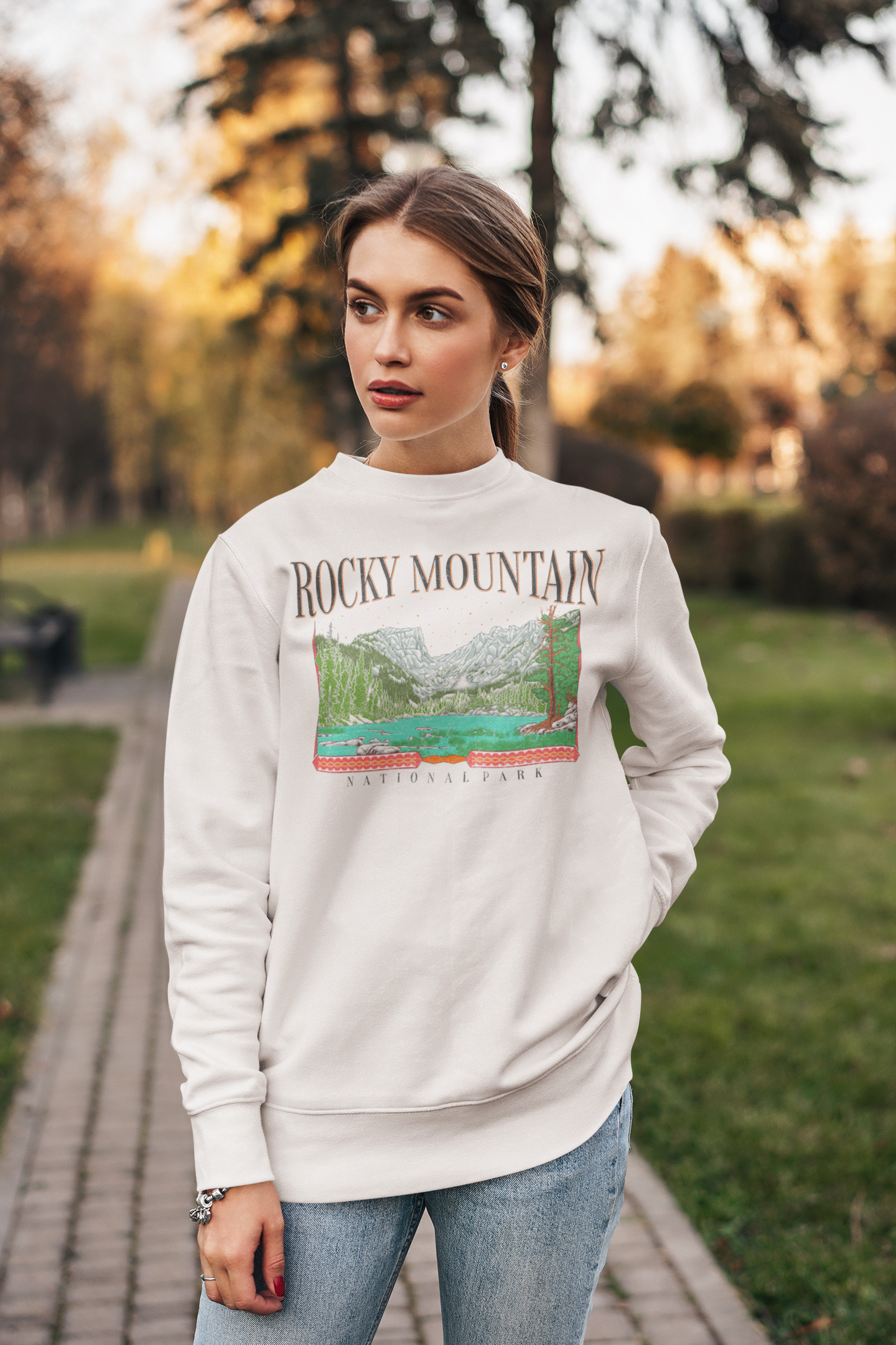 Vintage Rocky Mountain National Park Pullover Sweatshirt