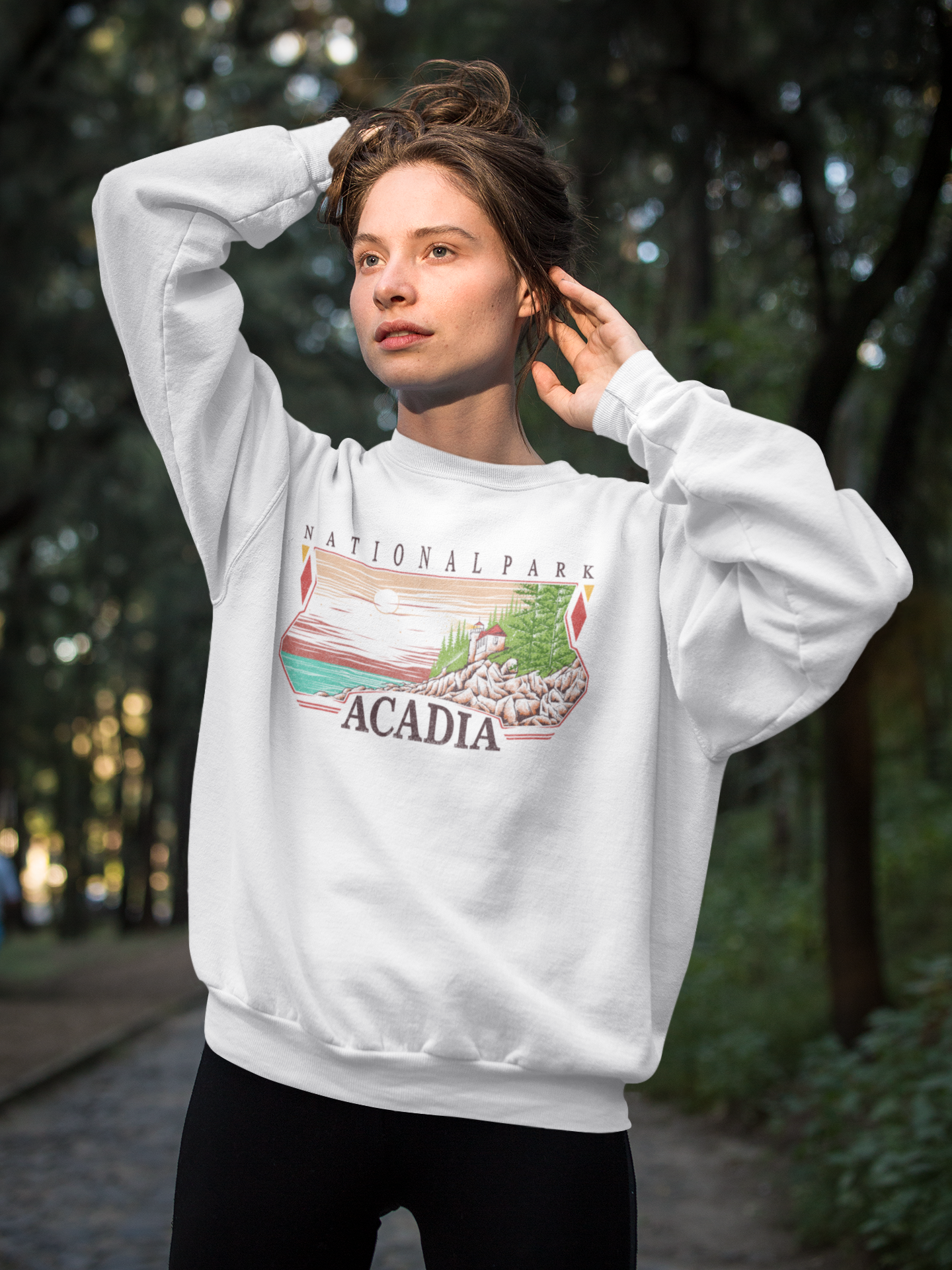 Vintage Acadia National Park Pullover Sweatshirt