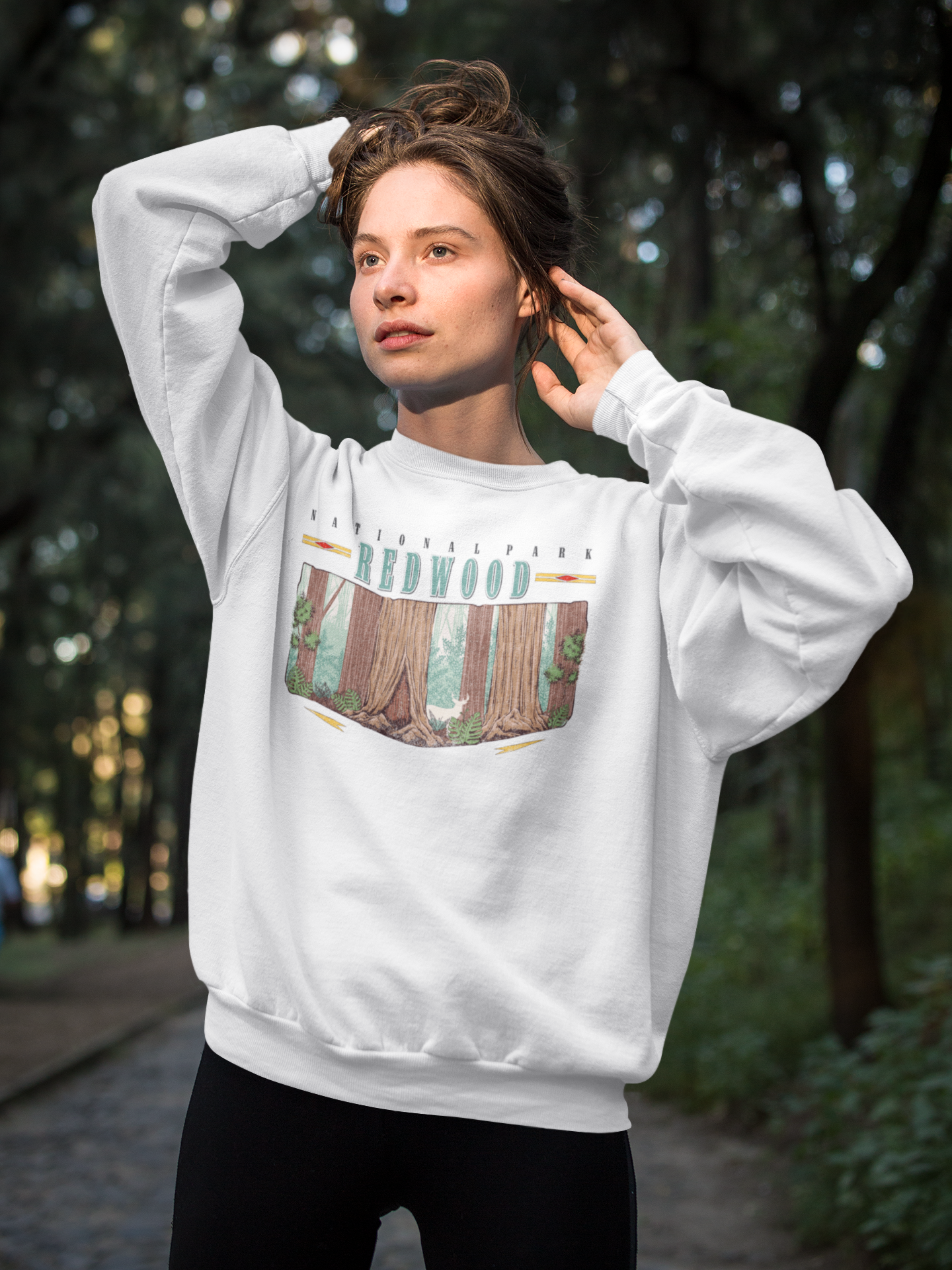 Vintage Redwood National Park Pullover Sweatshirt