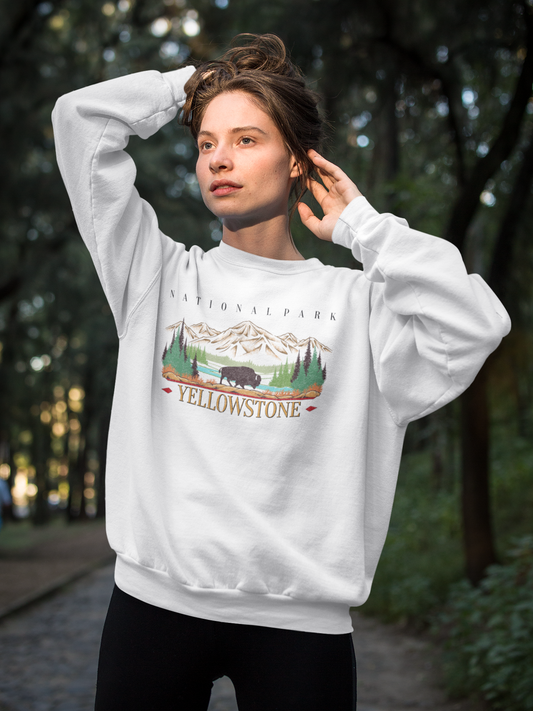 Vintage Yellowstone National Park Pullover Sweatshirt