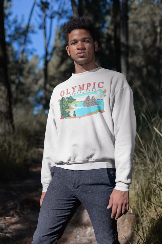 Vintage Olympic National Park Pullover Sweatshirt