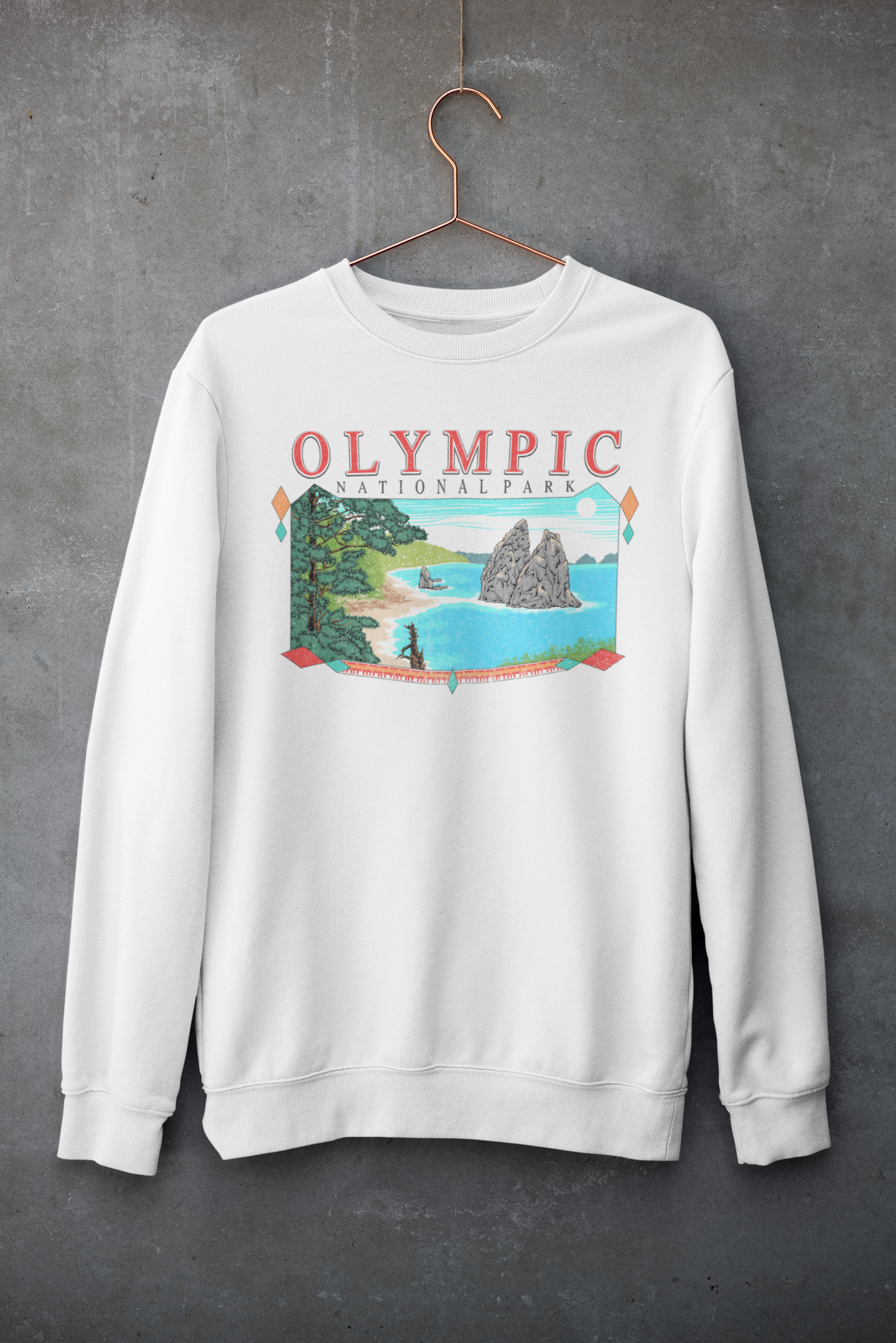 Vintage Olympic National Park Pullover Sweatshirt