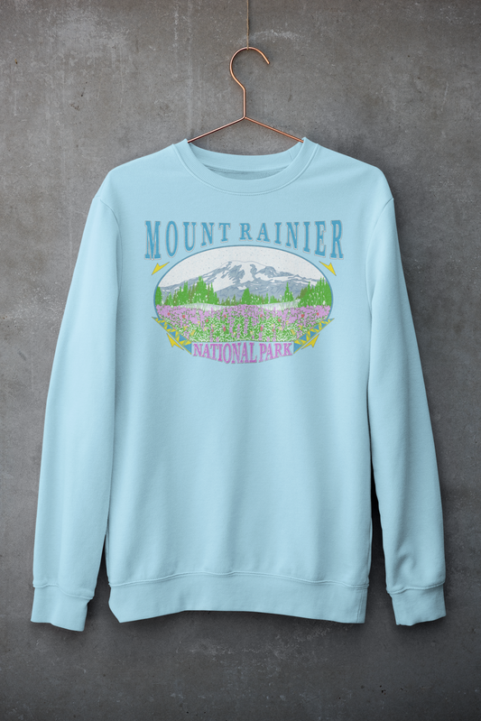 Vintage Rainier National Park Pullover Sweatshirt