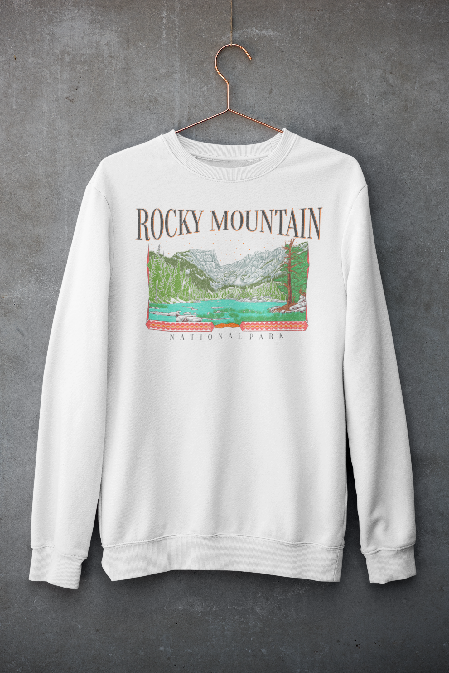 Vintage Rocky Mountain National Park Pullover Sweatshirt