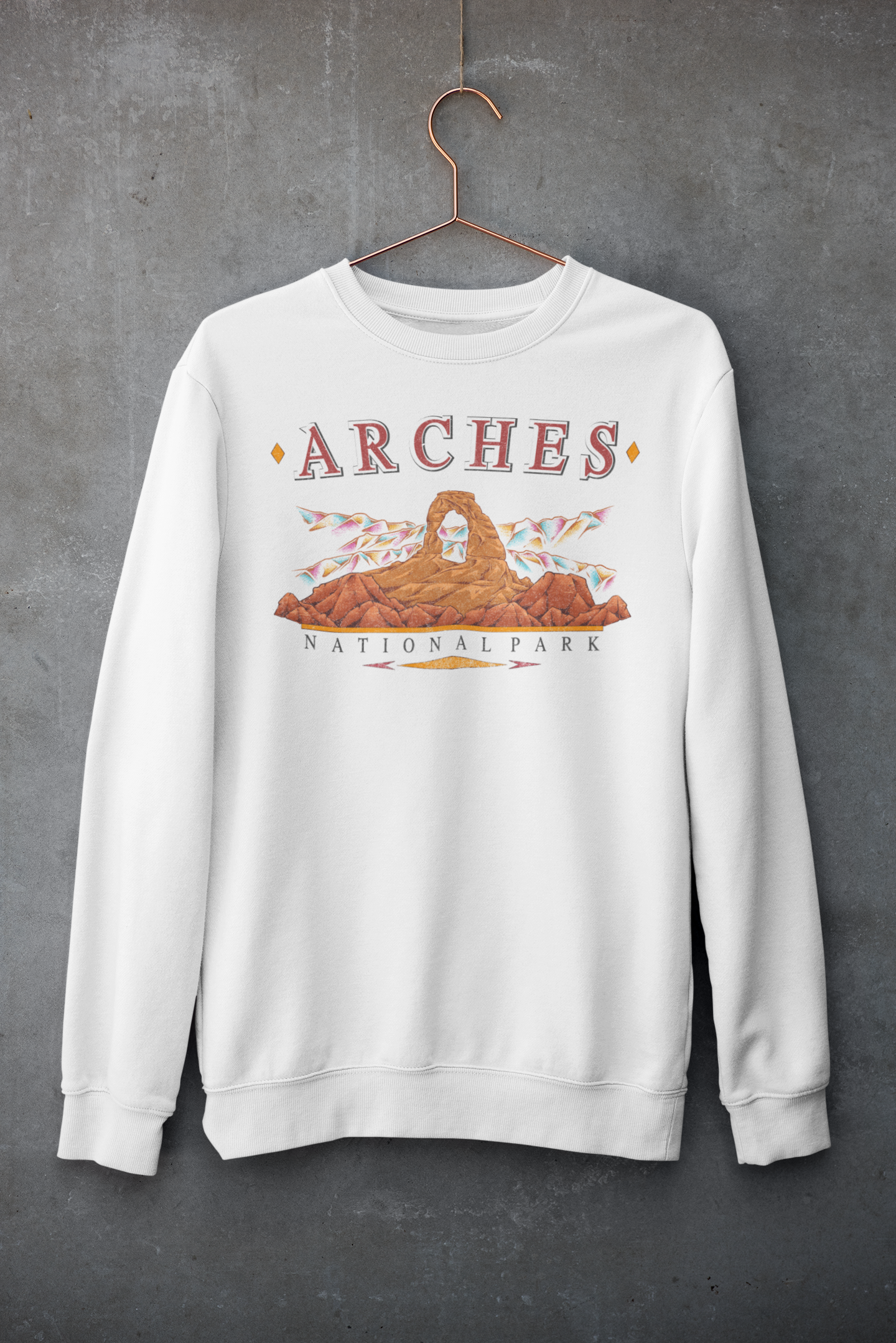 Vintage Arches National Park Pullover Sweatshirt