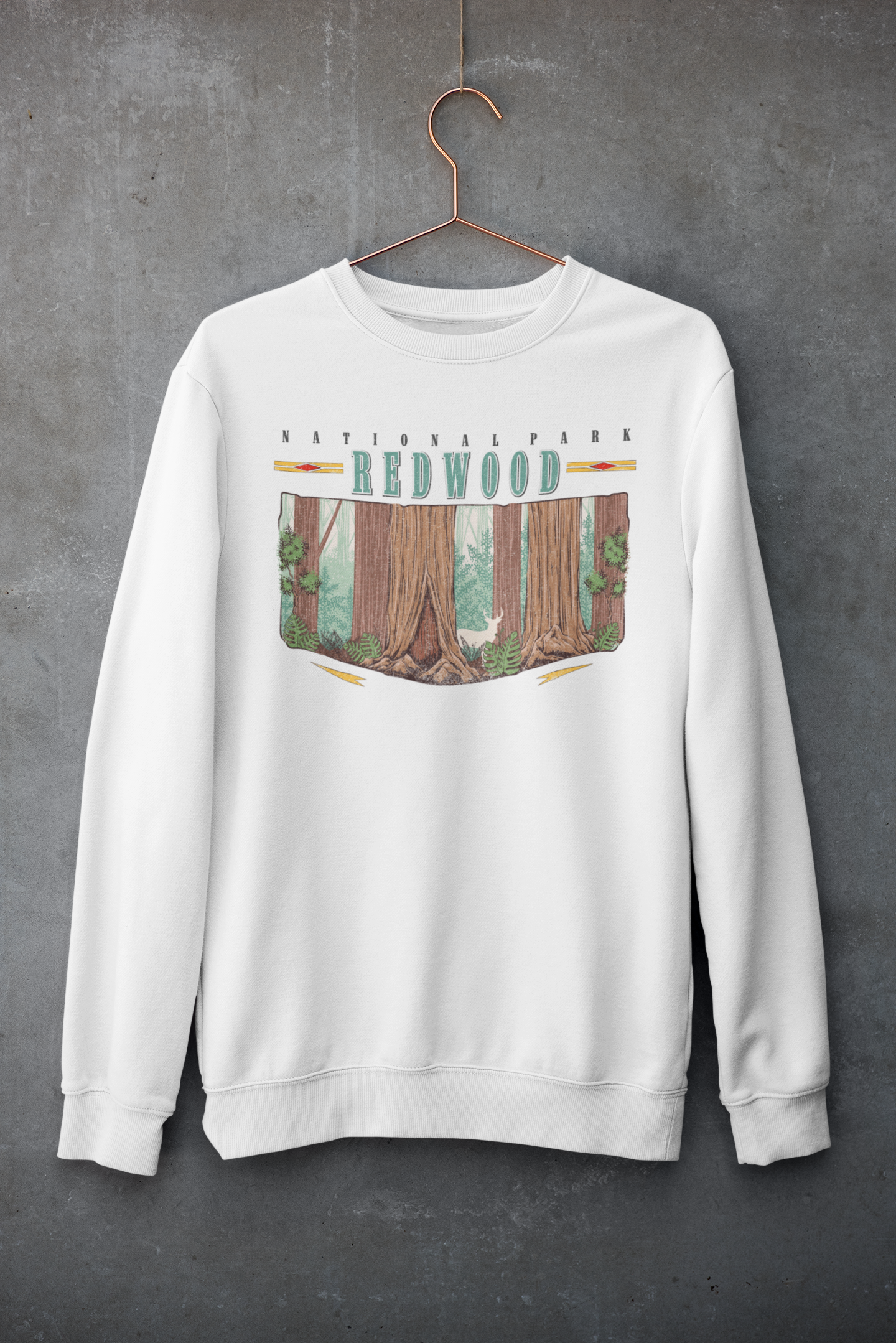 Vintage Redwood National Park Pullover Sweatshirt