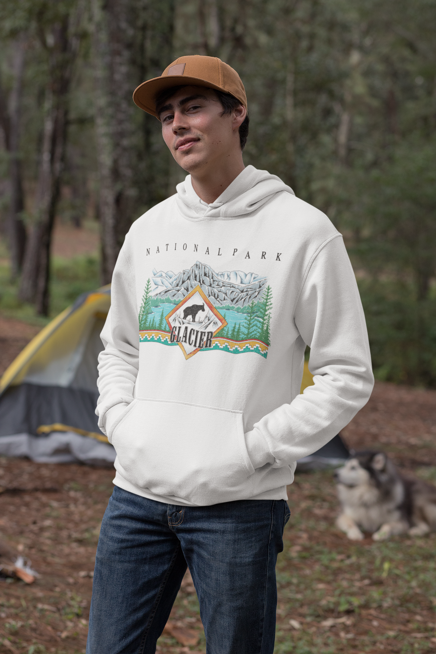 Vintage Glacier National Park Hoodie