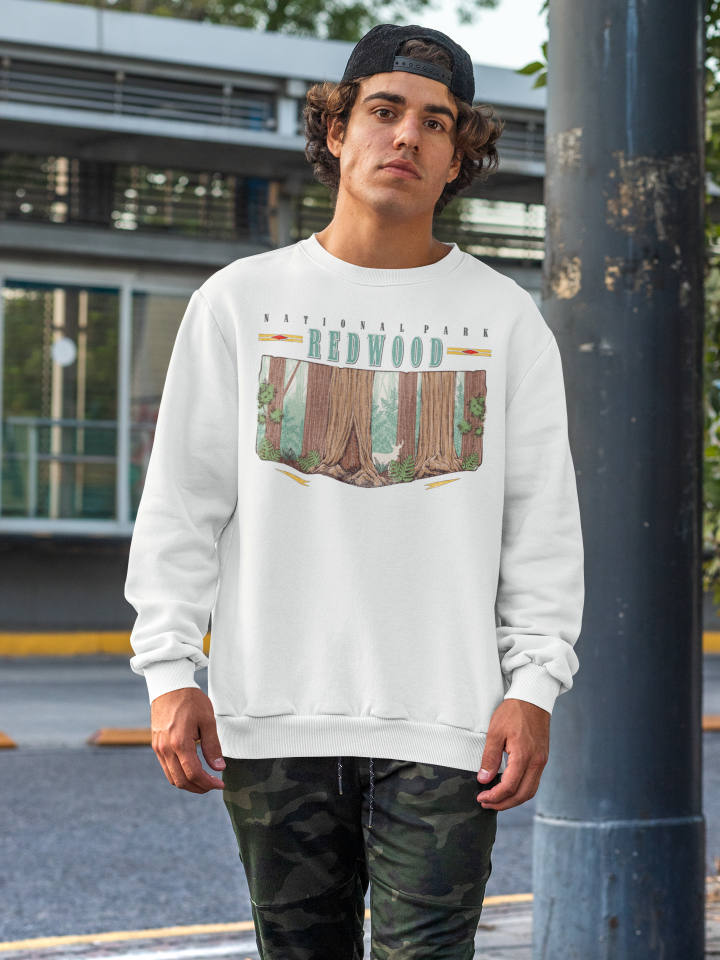 Vintage Redwood National Park Pullover Sweatshirt