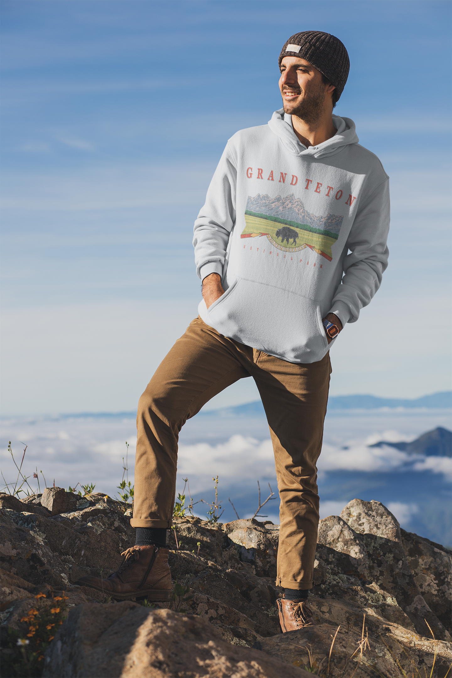 Vintage Grand Teton National Park Hoodie