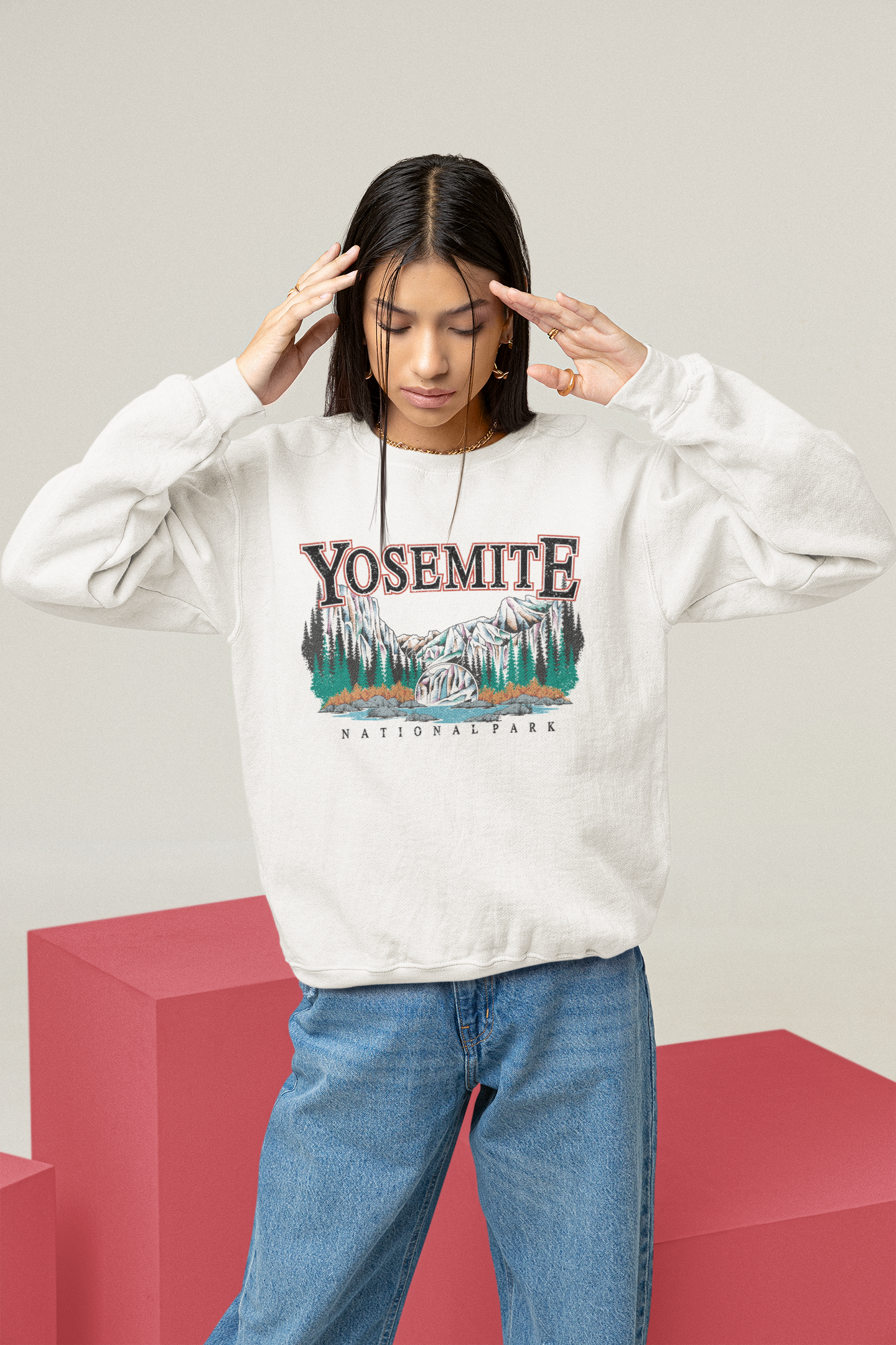 Vintage Yosemite National Park Pullover Sweatshirt