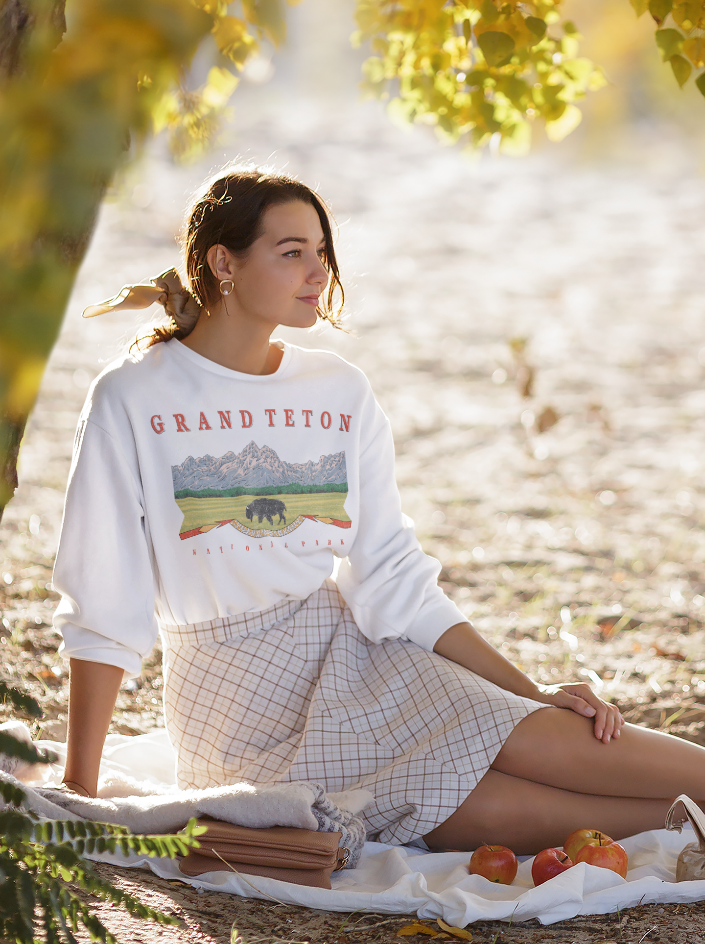 Vintage Grand Teton National Park Pullover Sweatshirt