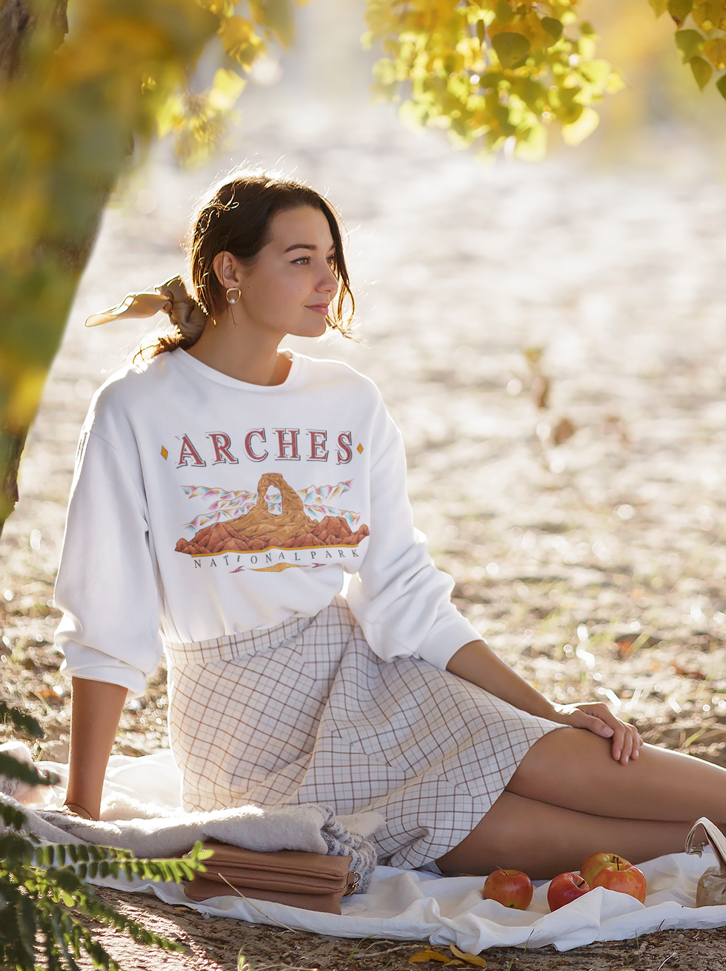 Vintage Arches National Park Pullover Sweatshirt