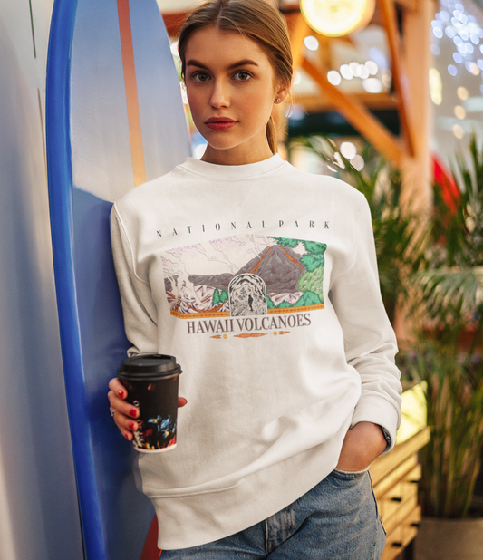 Vintage Hawaii Volcanoes National Park Pullover Sweatshirt